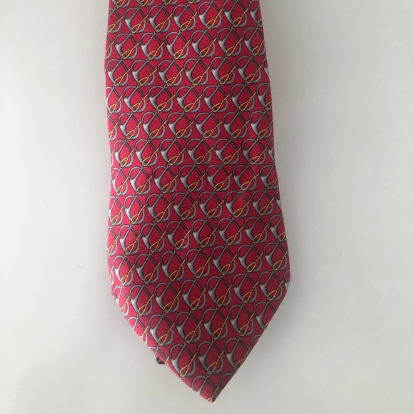 Classic Gucci links on silk tie - Picture 1 of 5